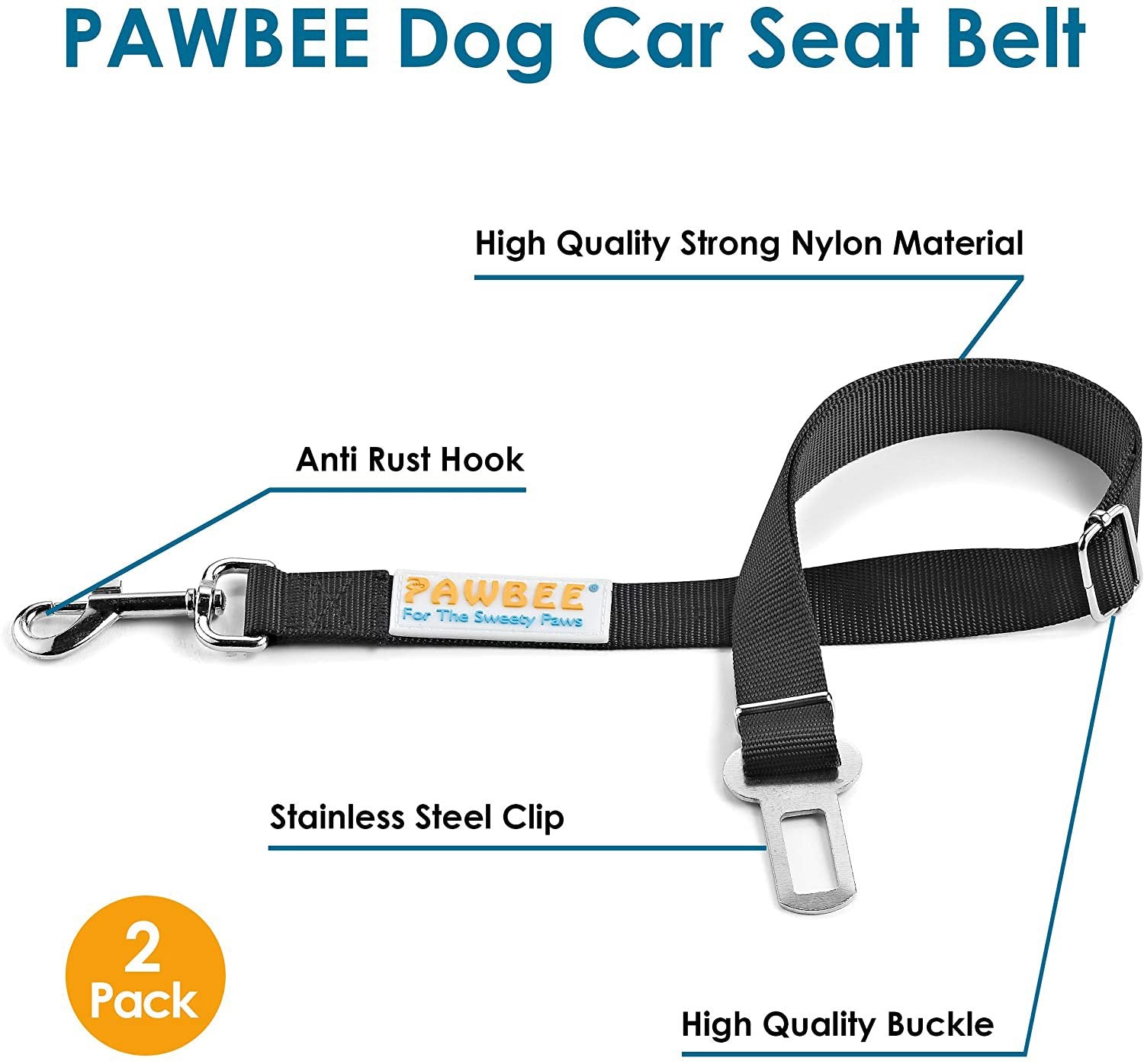 2 Pack Dog Seat Belt – PAWBEE STORE